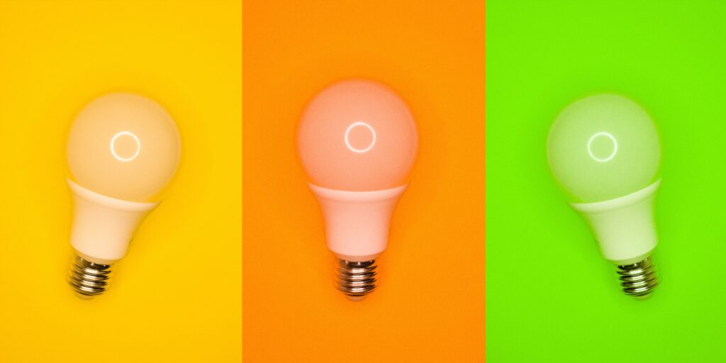 a photo of three lightbulbs, used in the blog post for 8 Tips to Save Money on Energy Bills